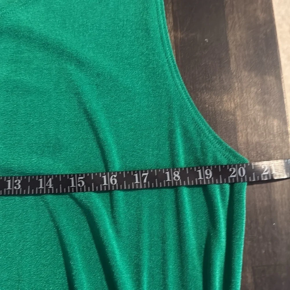 Vintage Kelly Lynn Kelly Green Slinky Knit Maxi Tank Dress Size 1X